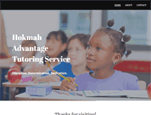 Tablet Screenshot of hokmahadvantagetutoringservice.com